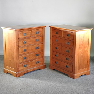 Lot 138 - A pair of modern pine chests, each containing...