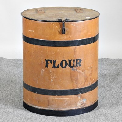 Lot 31 - A large Victorian tole peinte flour bin