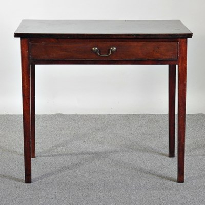 Lot 215 - A George III mahogany side table, with a...