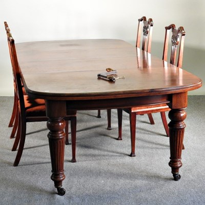 Lot 144 - A Victorian mahogany wind out extending dining...