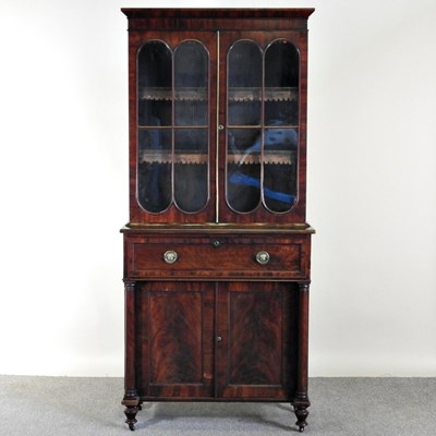 Lot 387 - A Regency mahogany secretaire bookcase, of...