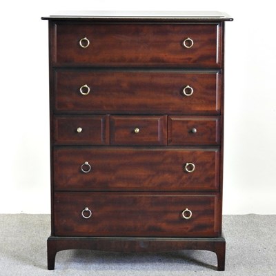 Lot 142 - A Stag tallboy chest, on bracket feet