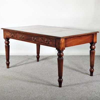 Lot 226 - A Victorian mahogany writing table, with a...