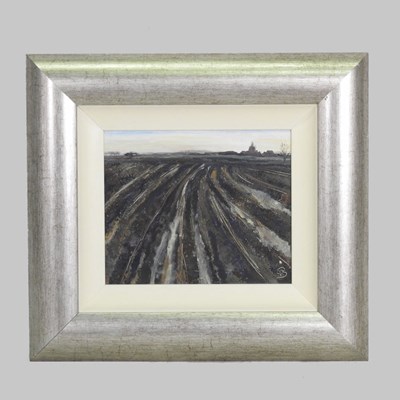 Lot 52 - Sally Bassett, b1945, Ploughed Field in the...