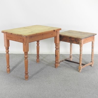 Lot 331 - A modern pine side table, 92cm wide, together...