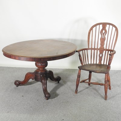 Lot 500 - A Victorian breakfast table, together with a...