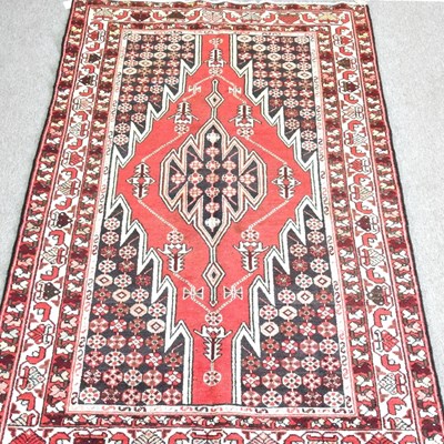 Lot 529 - A Persian mazlaghan rug, with a central...