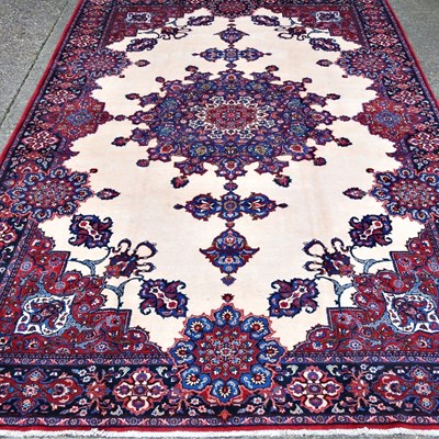 Lot 260 - A Persian tabriz carpet, with a central...