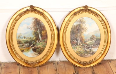 Lot 95 - English School, 19th century, a pair of river...