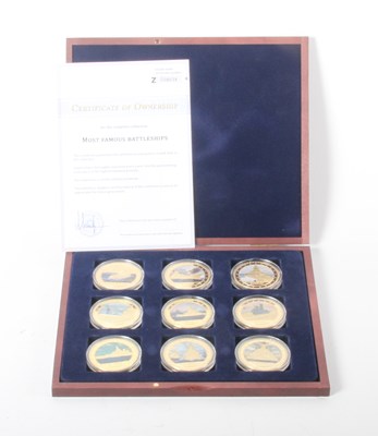 Lot 140 - A set of Most Famous Battleships series gold...