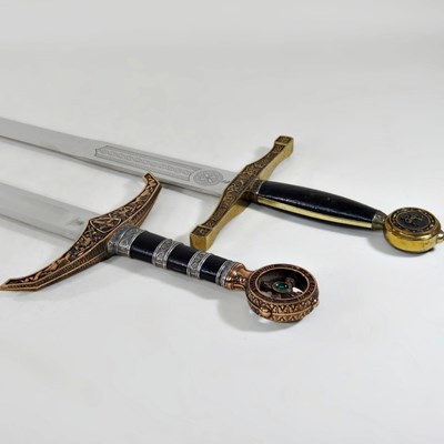 Lot 257 - A Spanish replica excalibur sword, 113cm long,...