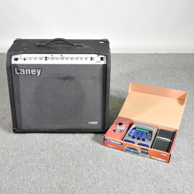 Lot 342 - A Laney TFX 200 guitar amplifier, together a...