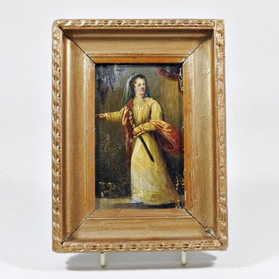 Lot 170 - Continental school, 19th century, a lady in...