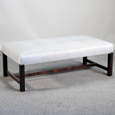 Lot 556 - A 19th century style upholstered footstool, on...