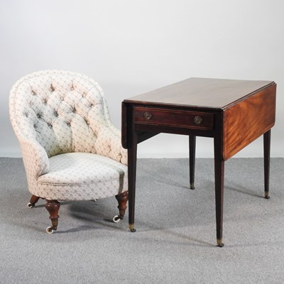 Lot 417 - A George III mahogany pembroke table, together...