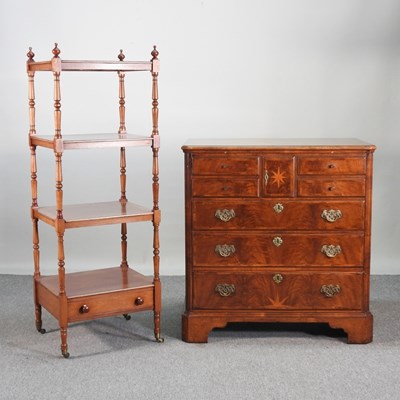 Lot 360 - A Victorian mahogany four tier whatnot, united...