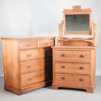 Lot 137 - An Edwardian satin walnut dressing chest,...