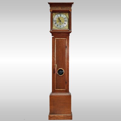 Lot 168 - An 18th century oak cased longcase clock, the...