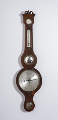 Lot 264 - A mahogany wheel barometer, 19th century,...