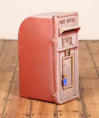 Lot 448 - An Elizabeth II red painted cast iron post box,...