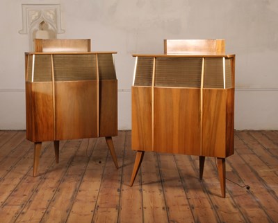 Lot 62 - A pair of Lowther walnut TP1 type A corner...