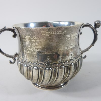 Lot 33 - An Edwardian Britannia standard silver cup and cover