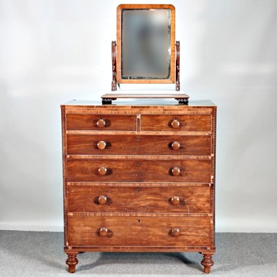 Lot 186 - A 19th century mahogany and boxwood strung...