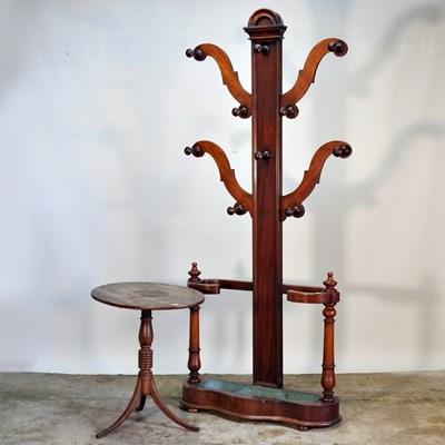 Lot 463 - A Victorian mahogany hallstand, 209cm high,...