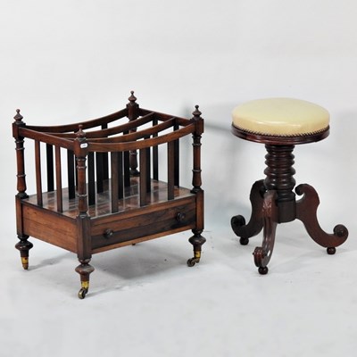 Lot 384 - A 19th century rosewood four division...