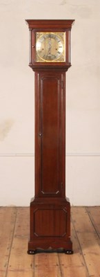 Lot 257 - A mahogany cased grandmother clock, the 8"...