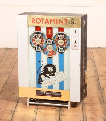 Lot 375 - A Rotamint wall-mounted slot machine/arcade...