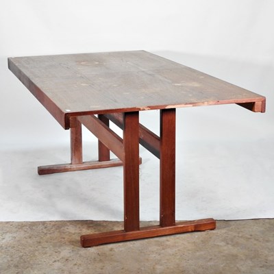 Lot 355 - A 1960's teak dining dining table