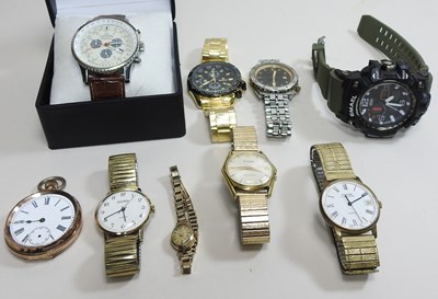 Lot 43 - A collection of nine various vintage wristwatches