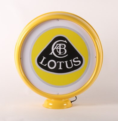 Lot 417 - An advertising lamp, inscribed for Lotus cars,...