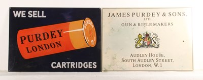 Lot 288 - Six various metal signs, including Purdey,...