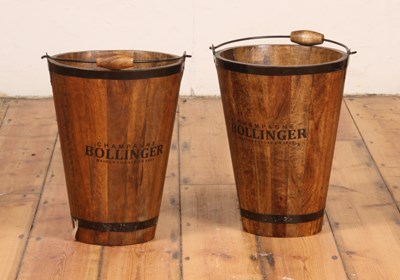 Lot 268 - A pair of wooden buckets, each inscribed...