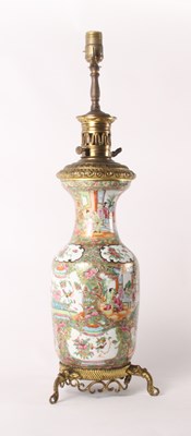 Lot 225 - A Chinese Canton porcelain table vase, 19th...