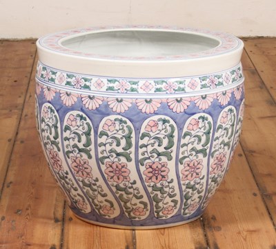 Lot 151 - A large Chinese polychrome decorated porcelain...