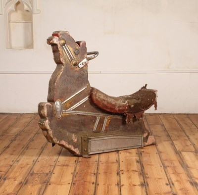 Lot 384 - A vintage fairground carousel horse, h.103cms,...