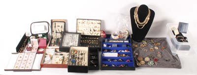 Lot 126 - A collection of silver and costume jewellery,...