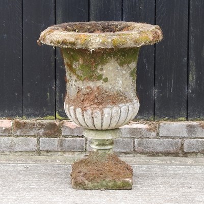 Lot 318 - A reconstituted stone urn