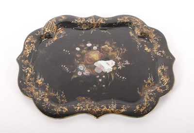 Lot 432 - A Victorian papier mache serving tray,...