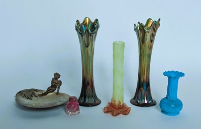 Lot 469 - A collection of coloured glassware, together...