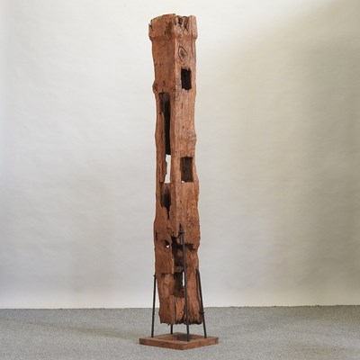 Lot 402 - A rustic teak beam