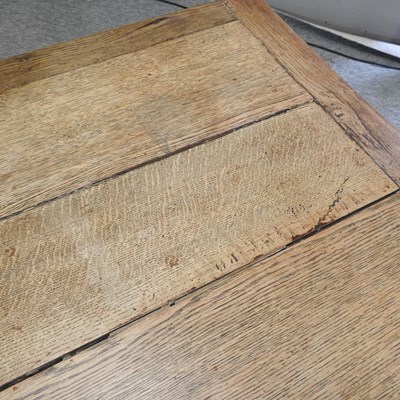 Lot 575 - An early 20th century oak refectory table