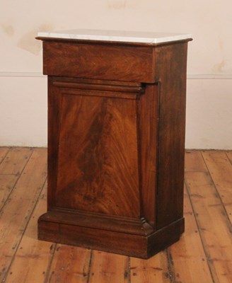 Lot 342 - A Regency flame mahogany single-door pedestal...