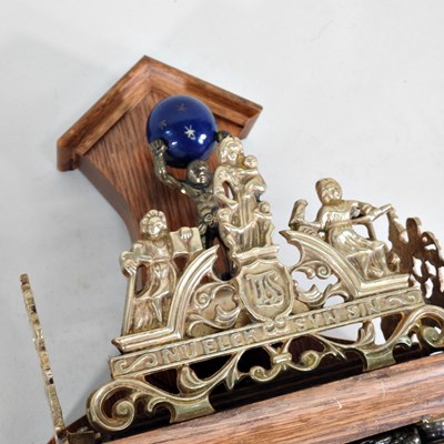 Lot 459 - A modern oak cased Dutch wall clock,...