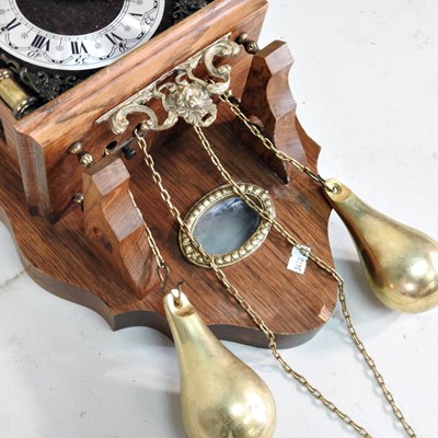 Lot 459 - A modern oak cased Dutch wall clock,...