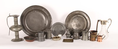 Lot 287 - A collection of 17th century and later pewter...