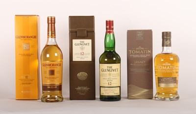 Lot 200 - Three boxed bottles of whisky, Tomatin,...